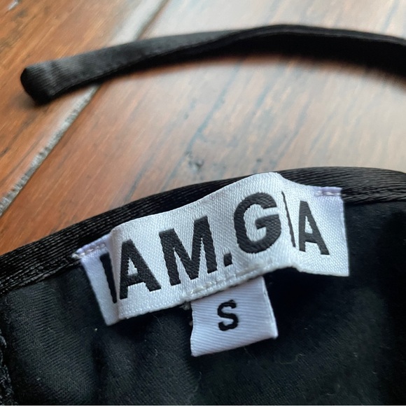 I AM GIA Black Satin Tankini Top - Picture 3 of 3